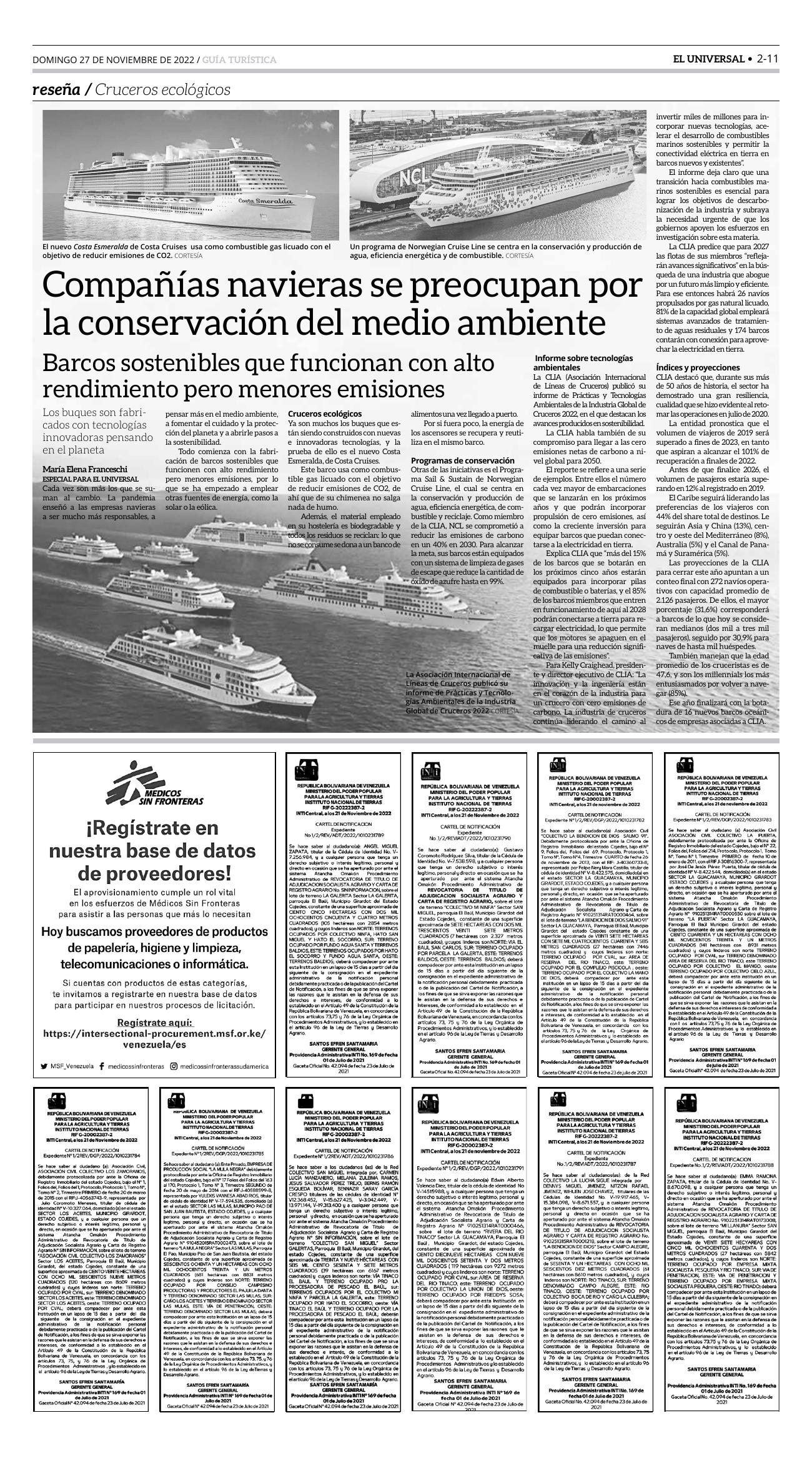 23-REV EUS El Universal Semanal 2022 11 25 Pag 23