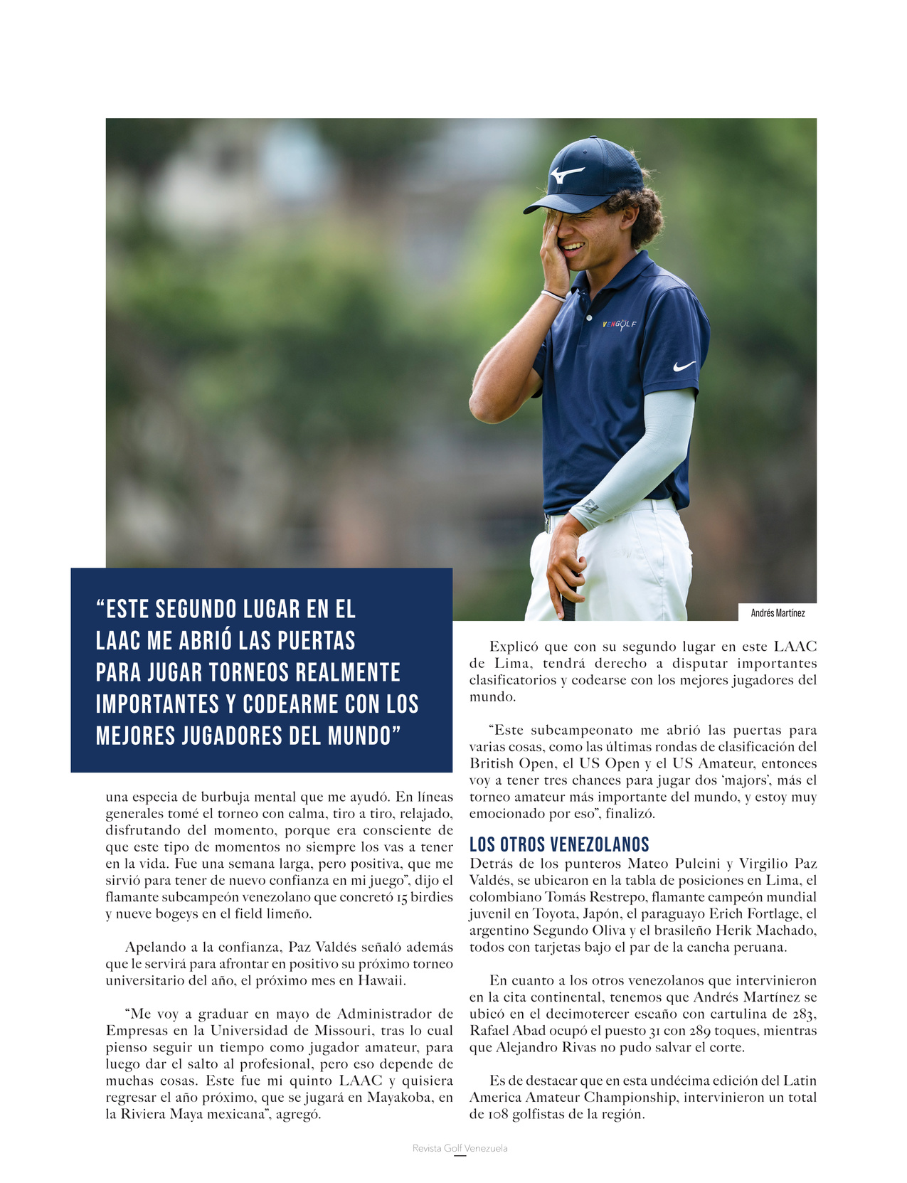 28-REV FVG Federación Venezolana de Golf Nro 27 Pag 28