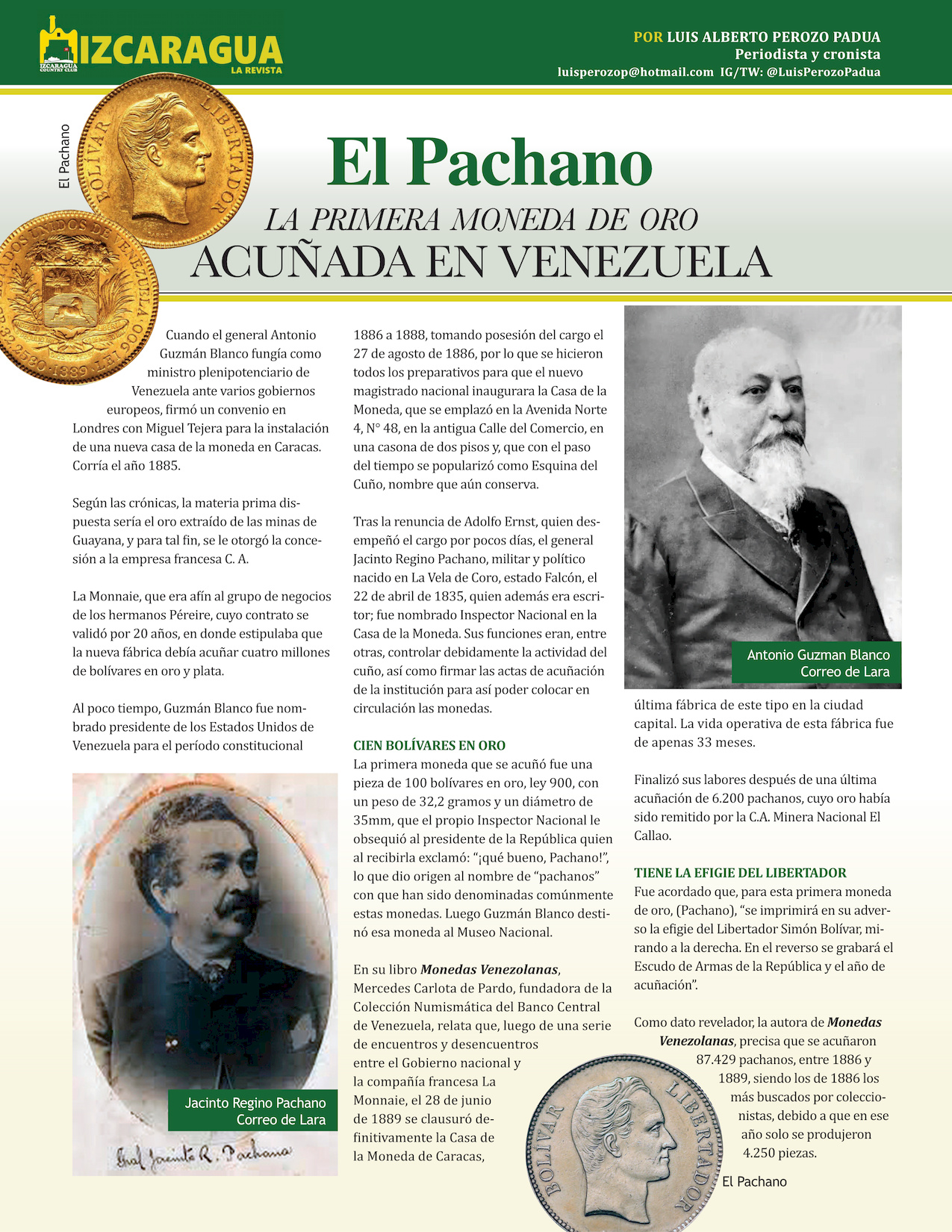 52-REV El Pachano: la primera moneda de oro acuñada en Venezuela