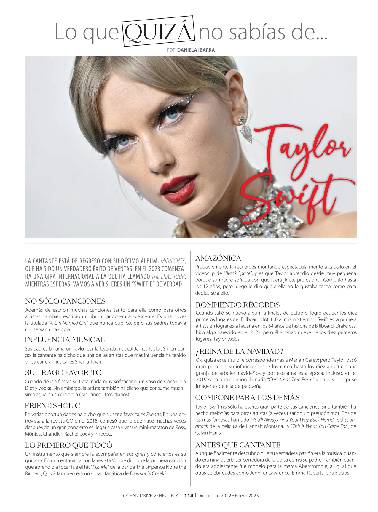 121-REV Lo que Quizas no sabias de Taylor Swift 