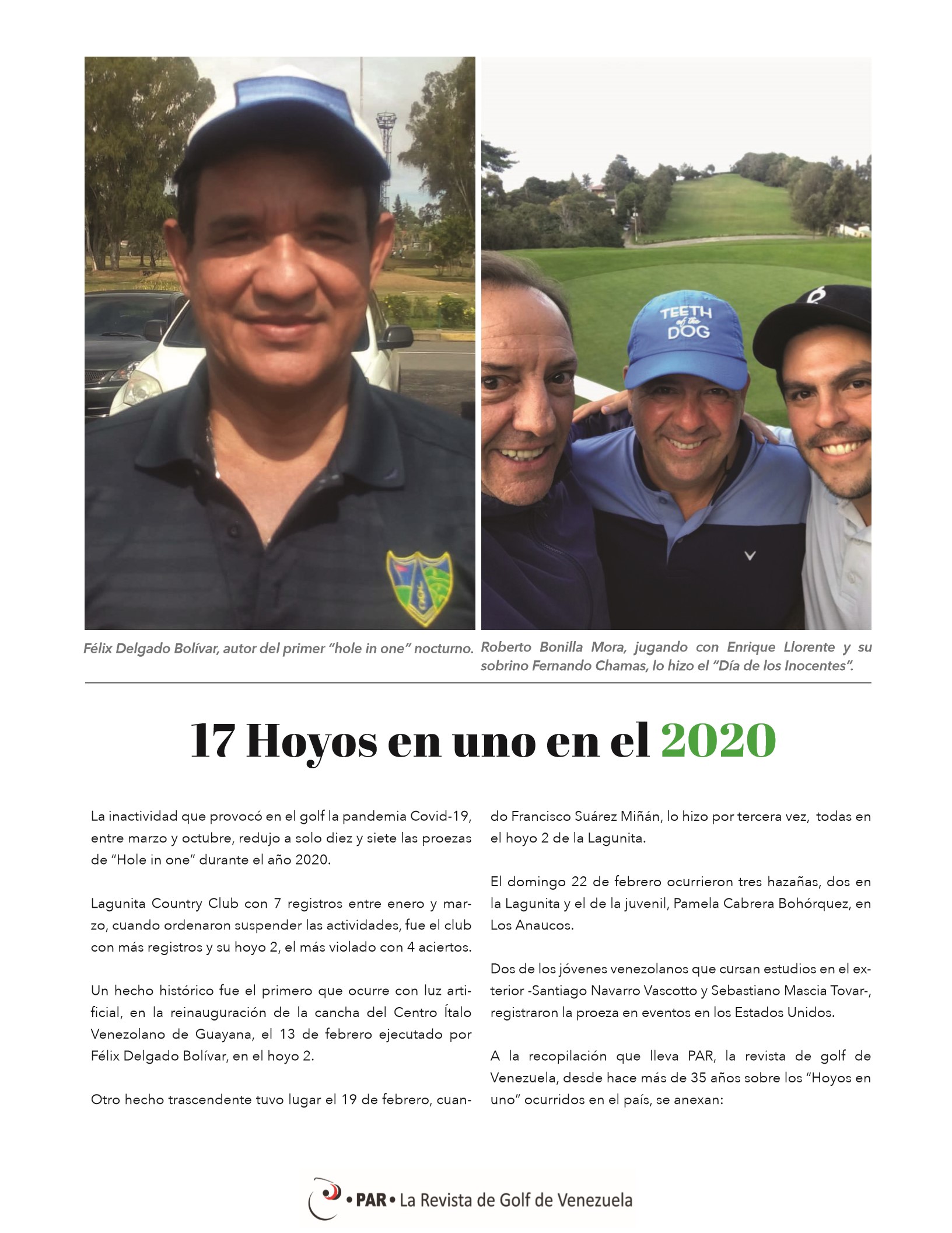 30-REV Hoyos en uno en 2020