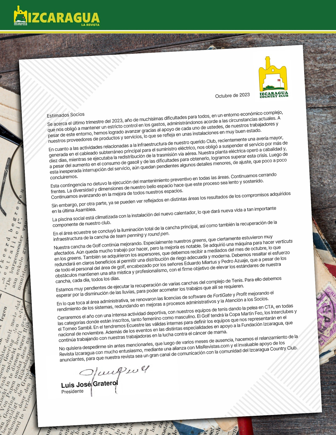 4-REV Carta Presidente Revista 12 Octubre 2023